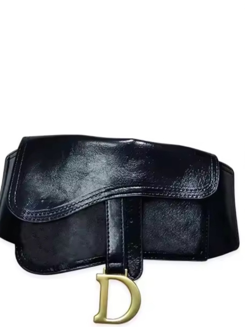 Luxury Belt with D Gold Accent